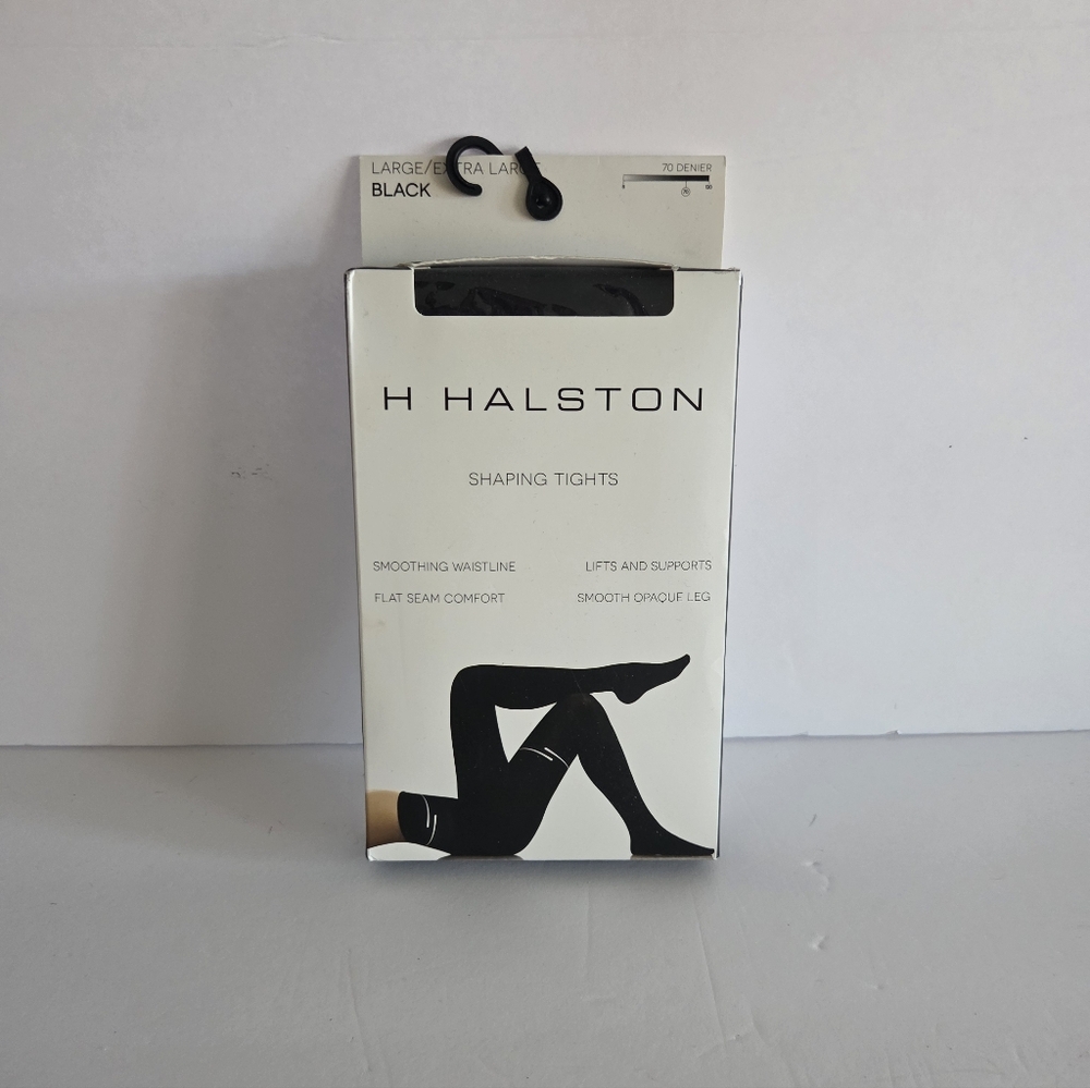 H Halston Black Shaping Tights Sz.L/XL